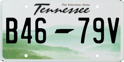 TN license plate B4679V