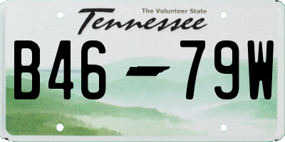 TN license plate B4679W