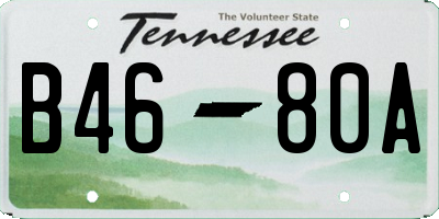 TN license plate B4680A