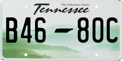 TN license plate B4680C