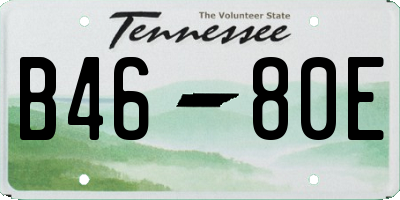 TN license plate B4680E