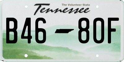 TN license plate B4680F