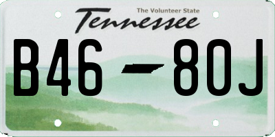 TN license plate B4680J