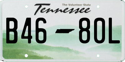 TN license plate B4680L