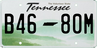 TN license plate B4680M