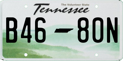 TN license plate B4680N