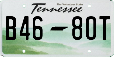 TN license plate B4680T