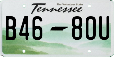 TN license plate B4680U
