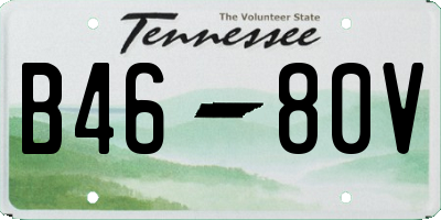 TN license plate B4680V