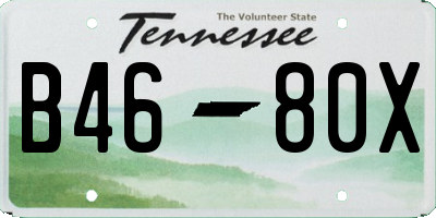 TN license plate B4680X