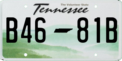 TN license plate B4681B