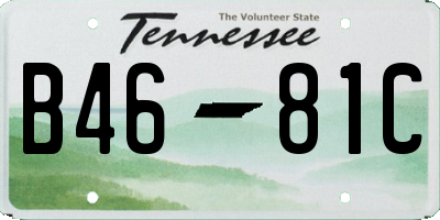 TN license plate B4681C