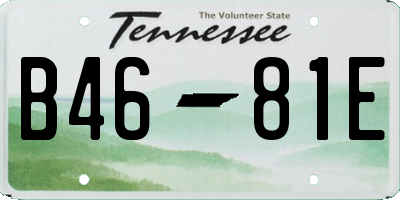 TN license plate B4681E