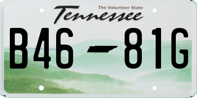 TN license plate B4681G
