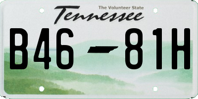 TN license plate B4681H
