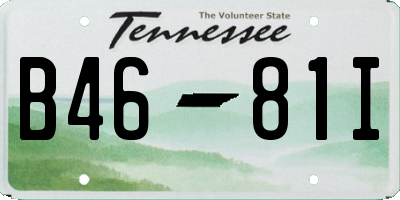 TN license plate B4681I