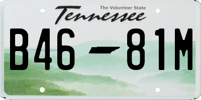 TN license plate B4681M