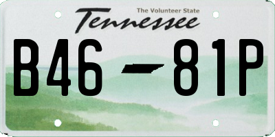 TN license plate B4681P