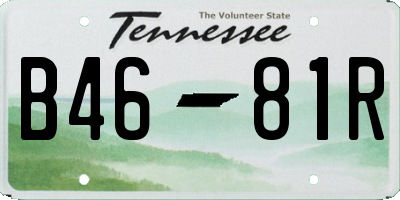 TN license plate B4681R