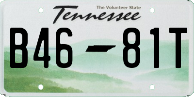 TN license plate B4681T