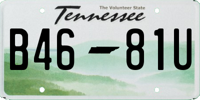 TN license plate B4681U