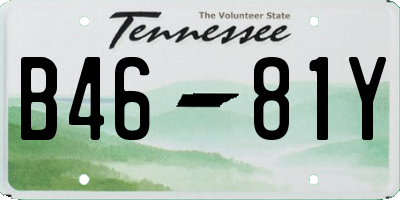 TN license plate B4681Y