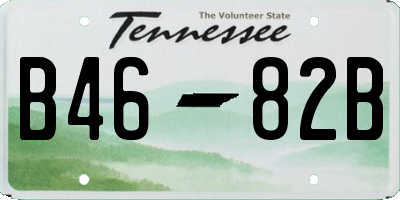 TN license plate B4682B