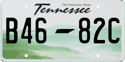 TN license plate B4682C