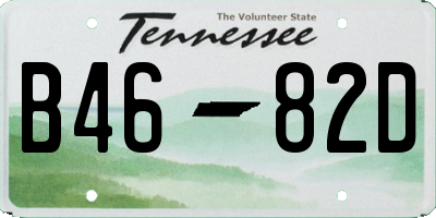 TN license plate B4682D