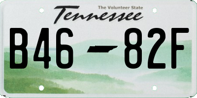 TN license plate B4682F