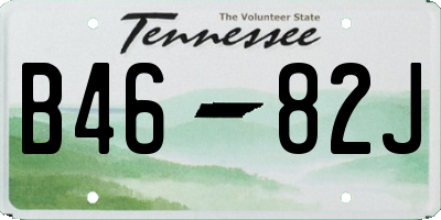 TN license plate B4682J