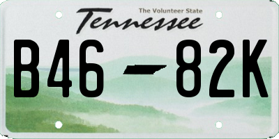 TN license plate B4682K