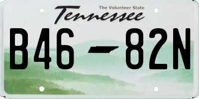 TN license plate B4682N