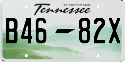 TN license plate B4682X