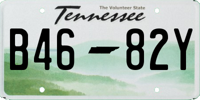 TN license plate B4682Y