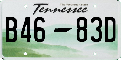 TN license plate B4683D