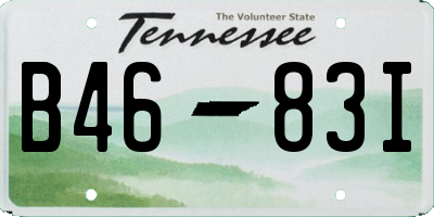 TN license plate B4683I