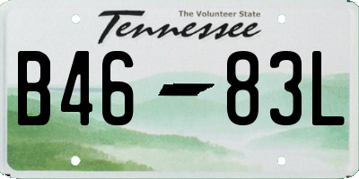 TN license plate B4683L