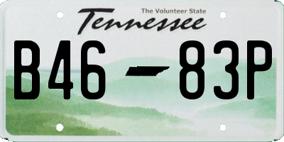 TN license plate B4683P