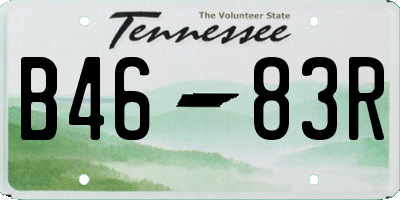 TN license plate B4683R