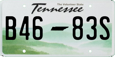 TN license plate B4683S