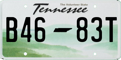 TN license plate B4683T