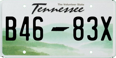 TN license plate B4683X
