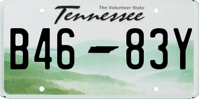 TN license plate B4683Y