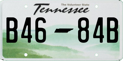 TN license plate B4684B