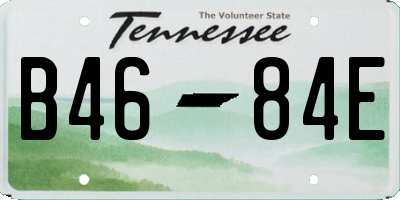 TN license plate B4684E