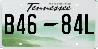 TN license plate B4684L
