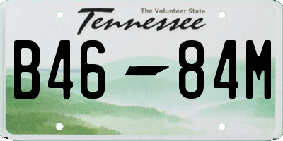 TN license plate B4684M