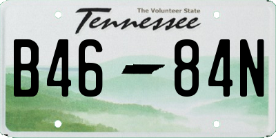 TN license plate B4684N