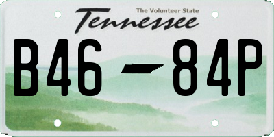 TN license plate B4684P